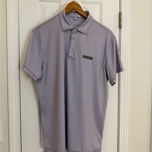 Peter Millar Summer Comfort Golf Polo Men’s Medium EZGO Logo Performance Shirt